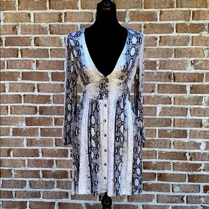 Black Snakeskin Dress, Sz Small- Gorgeous! New